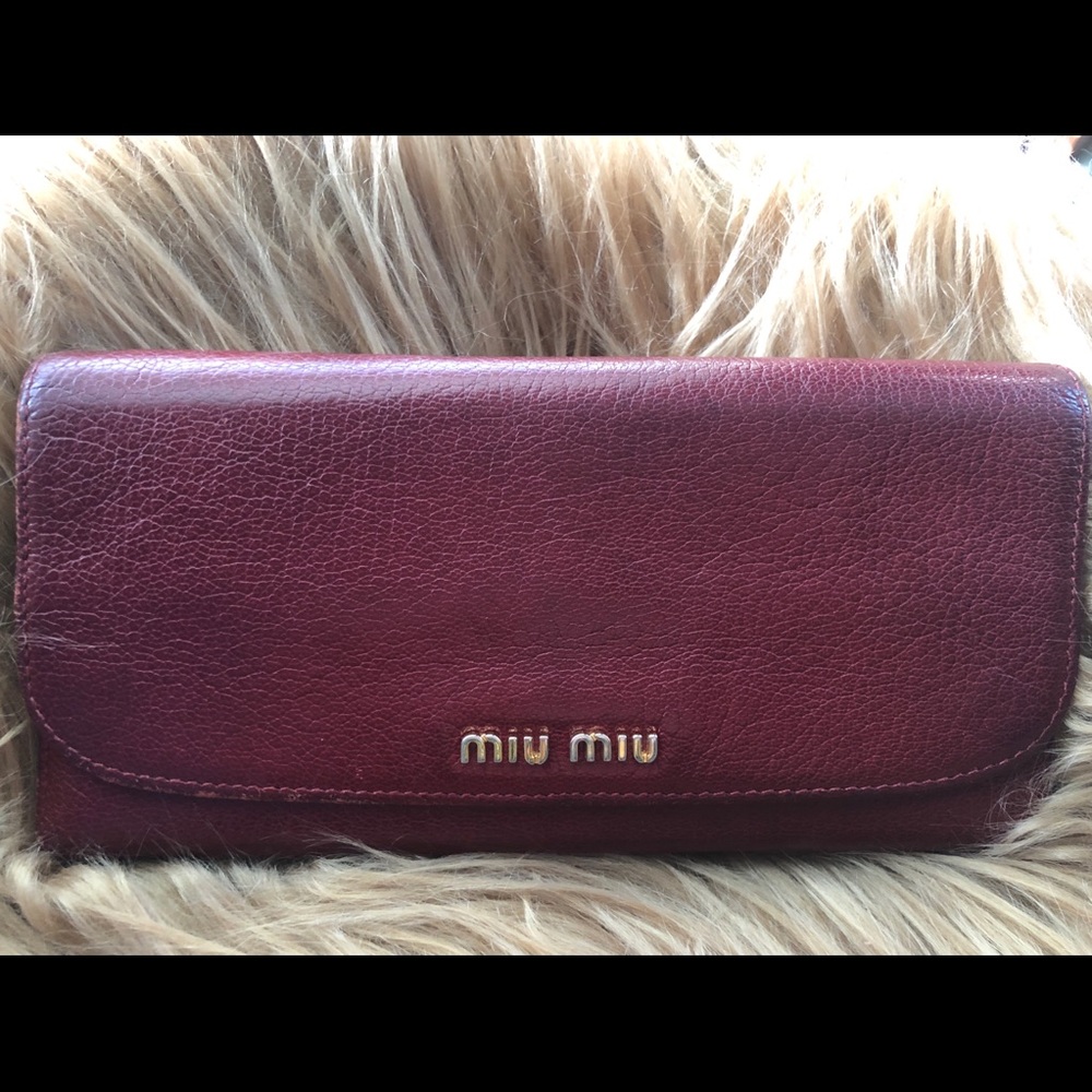 Long Miu Miu leather wallet
